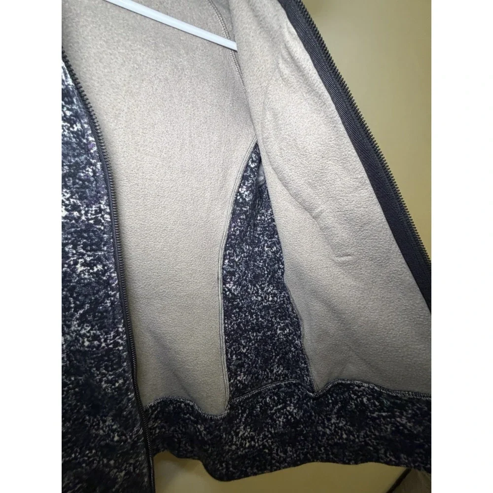 Lululemon Scuba Hoodie Womens Size 4 Blue Speckled Full‎ Zip Sweatshirt Jacket